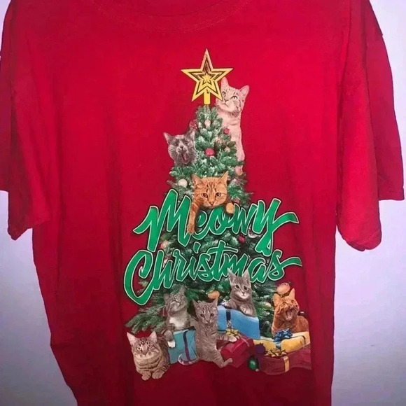 Meowy Christmas Shirt - Picture 1 of 3